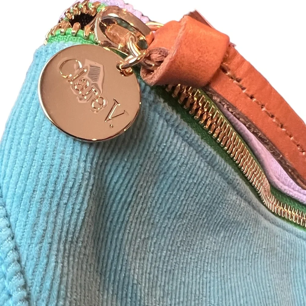 Clare V Mint & Lavender Corduroy Belt Bag